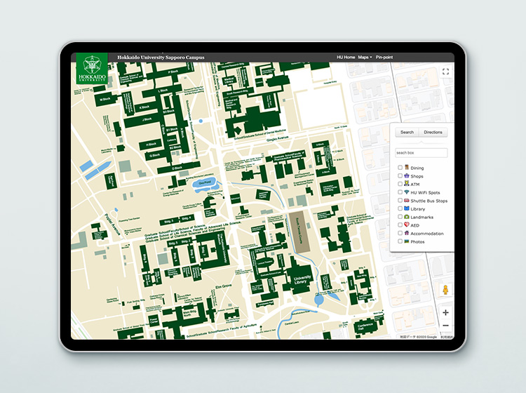 北海道大学 English Campus Map